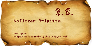 Noficzer Brigitta névjegykártya